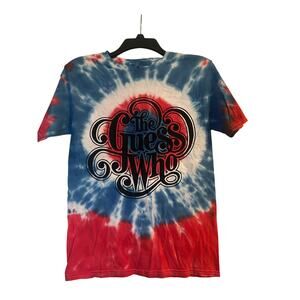 NWOT LKWD The Guess Who Tie Dye Short Sleeve T Shirt Red/White/Blue Size Small